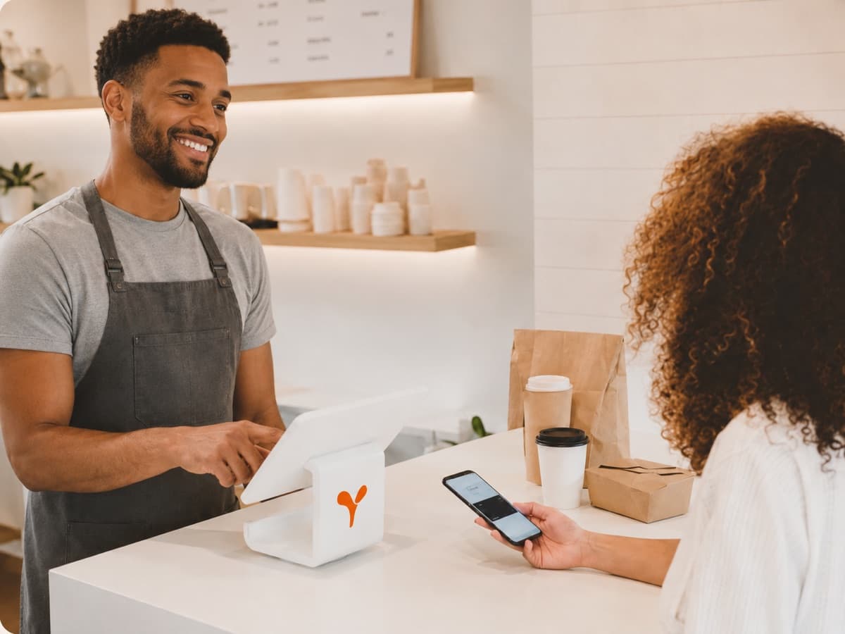 Someone ordering from a vendor menu on their phone