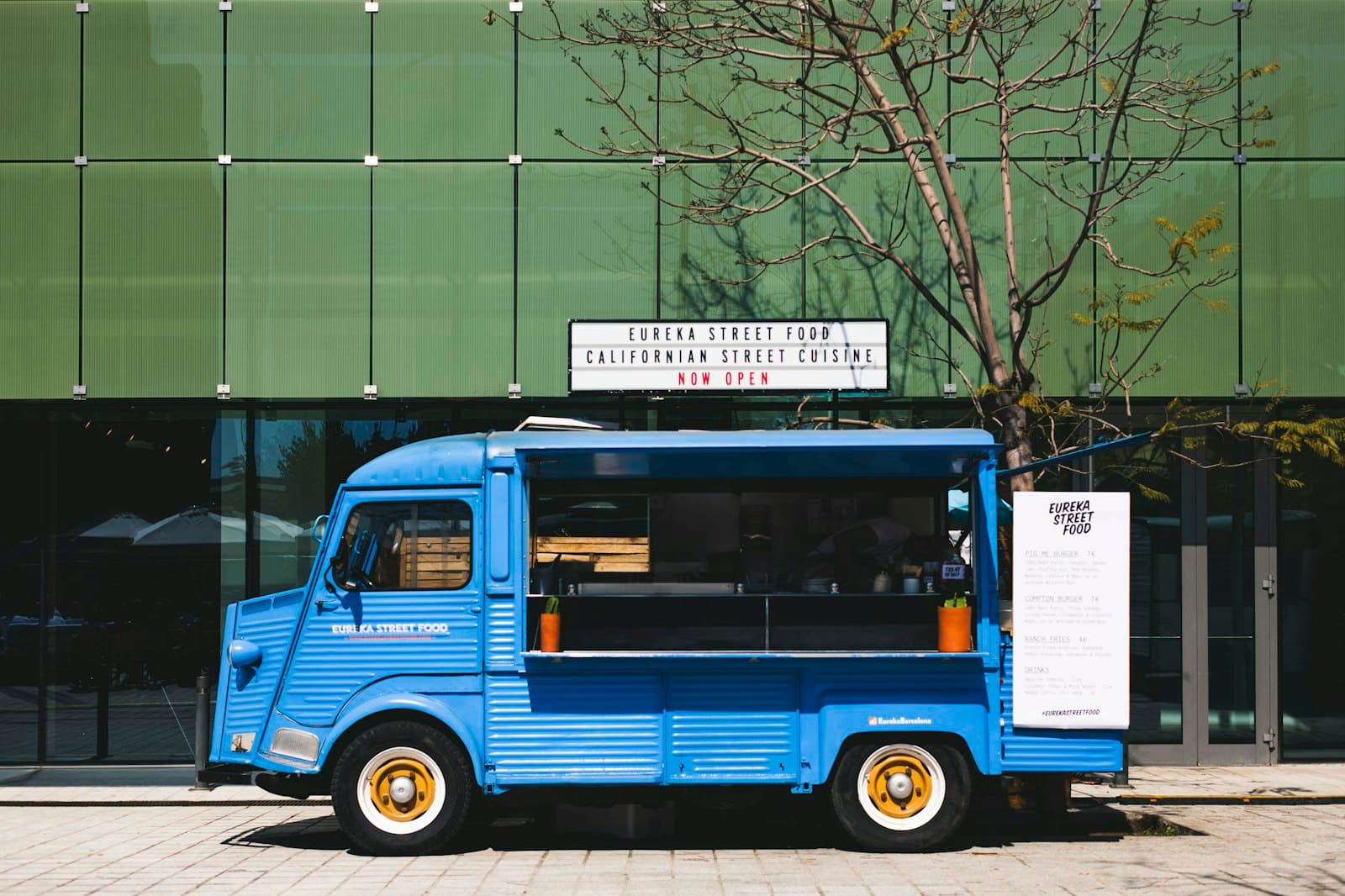 Street-food truck service window